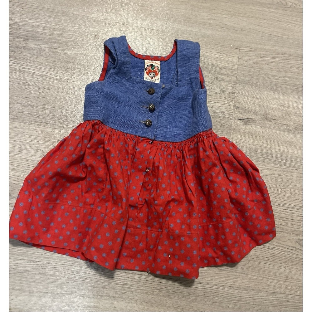 Original‎ Lanz Salzburg Wien Austria Dirndl Dress Kids Size 1 Baby Rare